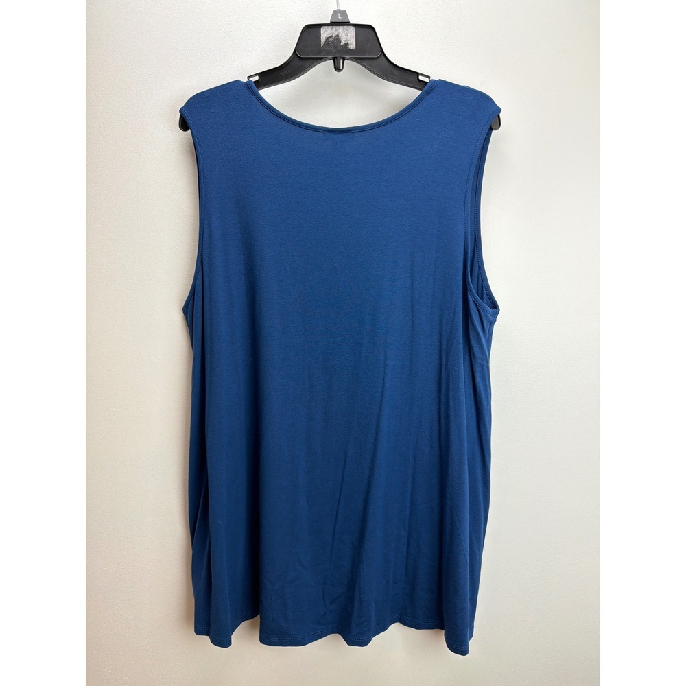 J. Jill Wearever Collection Blue Adriatic Lightweight Tank 2X Soft Breathable - Picture 2 of 8